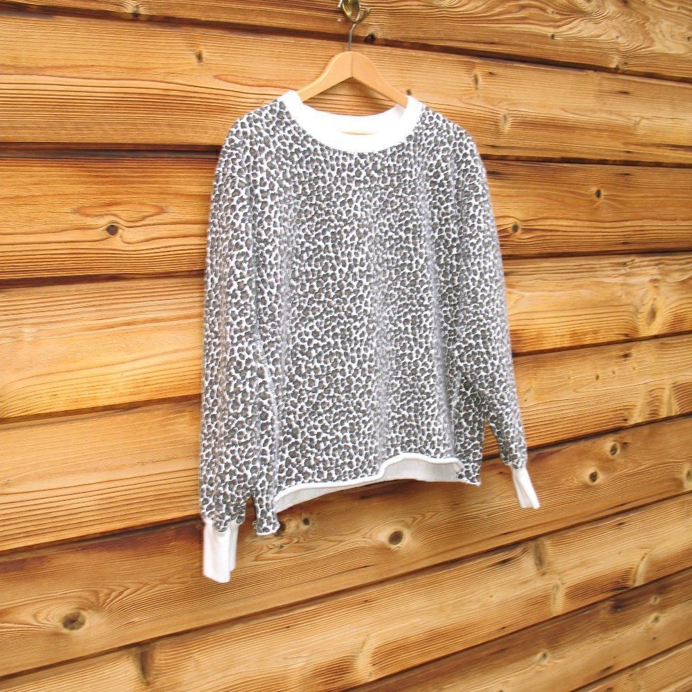 Current Elliot Leopard Fleece Sweatshirt Top - Picture 3 of 7